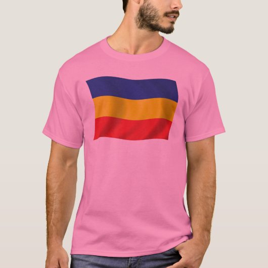 クメール・カンプチア・クロムの旗シャツ Tシャツ (正面)