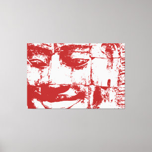 クメール・ストーン顔...カンボジアキャンバスのバイオンテンプル キャンバスプリント