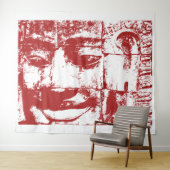 クメール・ストーン顔...バヨンテンプルカンボジアタペスト タペストリー (インサイチュ(横))