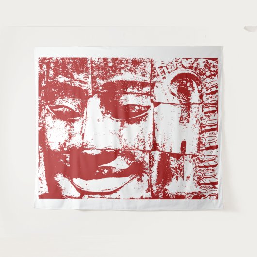 クメール・ストーン顔...バヨンテンプルカンボジアタペスト タペストリー (正面(横))