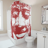 クメール・ストーン顔...バヨン寺，カンボジアシャワー シャワーカーテン (インサイチュ)