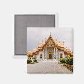 クメール・ライオン・マグネット上の金ゴールドの大理石の寺院 マグネット (正面/裏面)