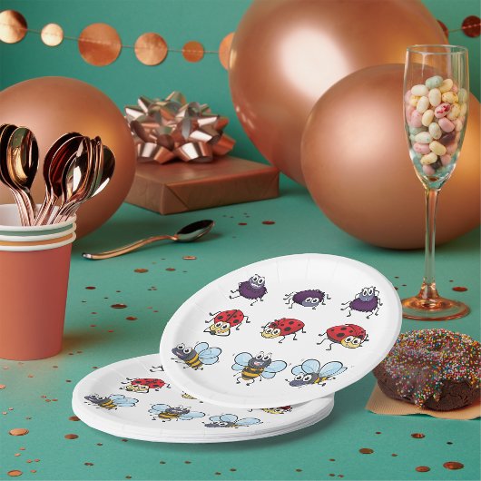 クモおもしろいラディバグビー ペーパープレート