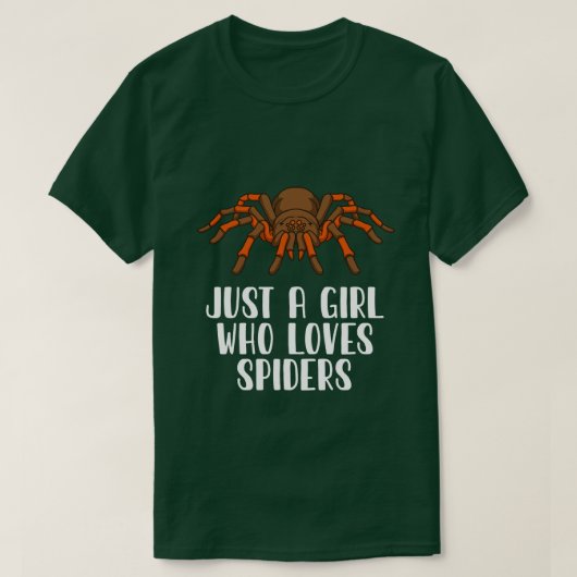 クモが大好きな女の子 Tシャツ (デザイン正面)