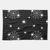 クモとくもの巣の背景 キッチンタオル (横)