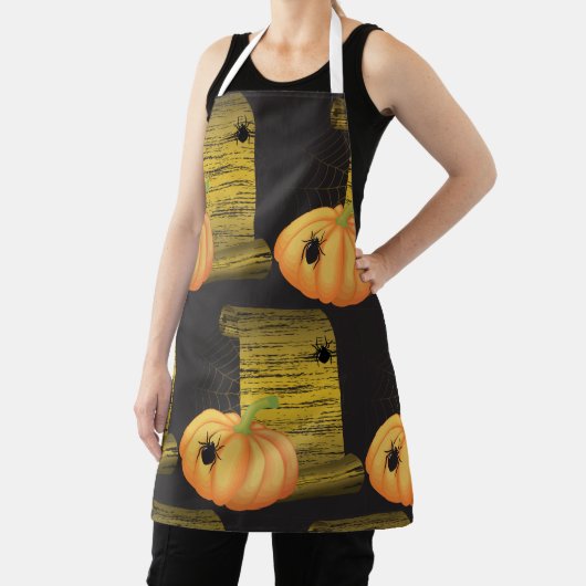 クモとカボチャ エプロン (インサイチュ)