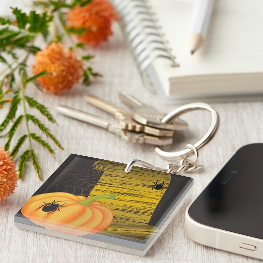 クモとカボチャ キーホルダー