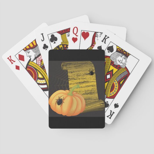 クモとカボチャ トランプ (裏面)