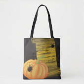 クモとカボチャ トートバッグ (正面)