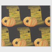 クモとカボチャ ラッピングペーパー (フラット)