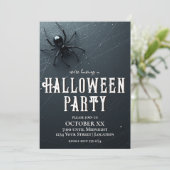 クモとクモの巣のハロウィンパーティー 招待状 (スタンド正面)