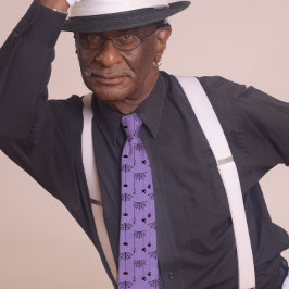 クモとクモの巣ハロウィンパープル ネクタイ