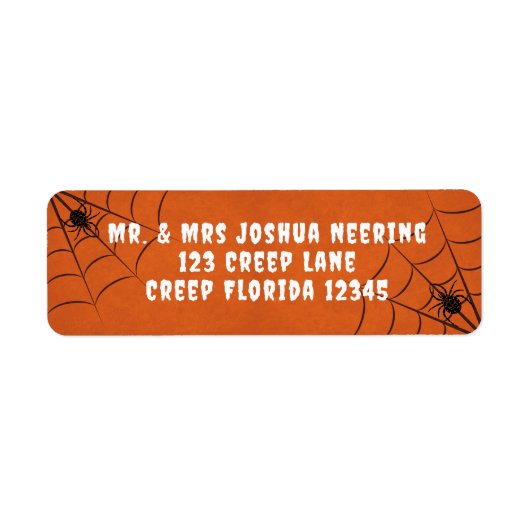 クモとクモの巣 ラベル (正面)