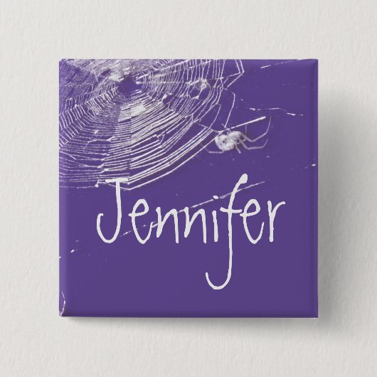 クモとクモ 缶バッジ (正面)