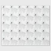 クモとスパイダーウェブおもしろいデザイン昆虫おもしろい ラッピングペーパー (フラット)