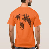 クモとフライの前、ネズミとカエルの後ろ Tシャツ (裏面)