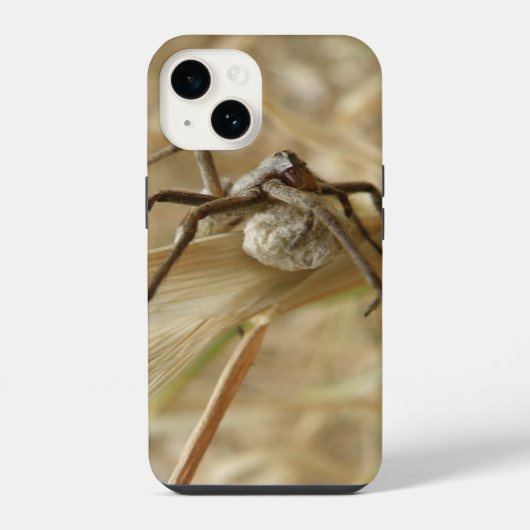 クモと卵嚢 iPhoneケース (裏面)