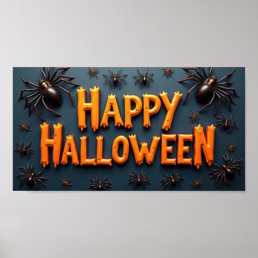 クモと過ごすハロウィン ポスター (正面)