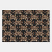 クモのカニのパターン(の模様が)ある魚 ラッピングペーパーシート (正面2)