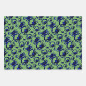 クモのカニのパターン(の模様が)ある魚 ラッピングペーパーシート (正面)