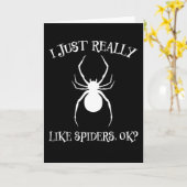 クモのデザイン 嫌悪 クモ 昆虫 クール テラリウム ギフト カード (黄色い花)