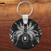 クモのラインストーンダイヤモンドの輝き キーホルダー (正面)