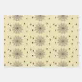 クモの巣とクモの巣を壁に付ける ラッピングペーパーシート (正面3)