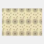 クモの巣とクモの巣を壁に付ける ラッピングペーパーシート (正面2)