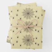 クモの巣とクモの巣を壁に付ける ラッピングペーパーシート (インサイチュ)