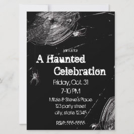 クモの巣とホワイトスパイダーズハローウィンパーティ 招待状