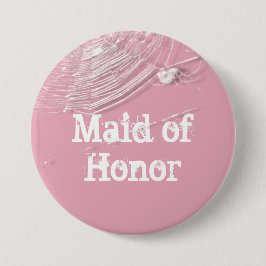 クモの巣とホワイトスパイダーズメイド・オブ・オーナー(花嫁付き添い人) 缶バッジ