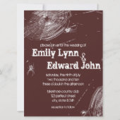 クモの巣とホワイトスパイダーズ結婚式招待状 招待状 (正面)