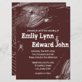 クモの巣とホワイトスパイダーズ結婚式招待状 招待状