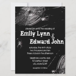 クモの巣とホワイトスパイダーズ結婚式招待状 招待状