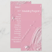 クモの巣とホワイトスパイダーズ結婚式 プログラムカード プログラム (正面/裏面)