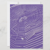 クモの巣とホワイトスパイダーズ誕生日 招待状 (裏面)