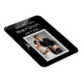 クモの巣と白いクモが日付を保存 マグネット (右側)