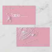 クモの巣と白いクモのテーブルカード プレイスカード (正面/裏面)