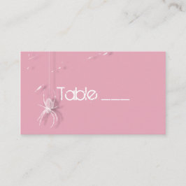 クモの巣と白いクモのテーブルカード プレイスカード