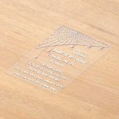 クモの巣と白いクモのブライダルシャワーへの招待 アクリル招待状 (レイダウン)