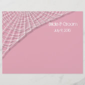 クモの巣と白いクモの折り畳み結婚式 プログラム (正面)