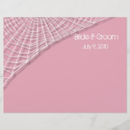 クモの巣と白いクモの折り畳み結婚式 プログラム