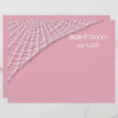 クモの巣と白いクモの折り畳み結婚式 プログラム (正面/裏面)