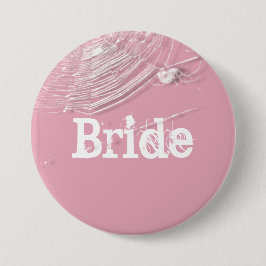 クモの巣と白いクモの花嫁 缶バッジ