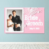 クモの巣と白いクモ結婚の形見キャンバス キャンバスプリント (インサイチュ (ウッドフロア))