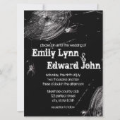 クモの巣と白い蜘蛛のウェディング招待状 招待状 (正面)