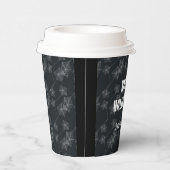 クモの巣のある黒い背景。カスタマイズ。 紙コップ (右)