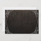 クモの巣のゴシック結婚の私の花嫁になる 招待状 (裏面)