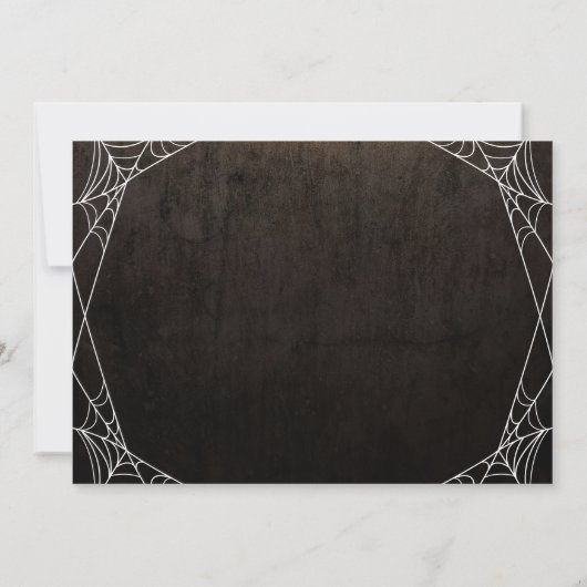 クモの巣のゴシック結婚の私の花嫁になる 招待状 (裏面)