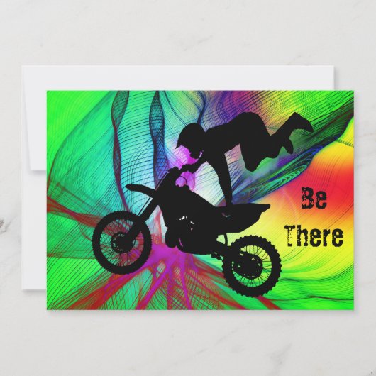 クモの巣のモサイケデリックトクロス 招待状 (正面)